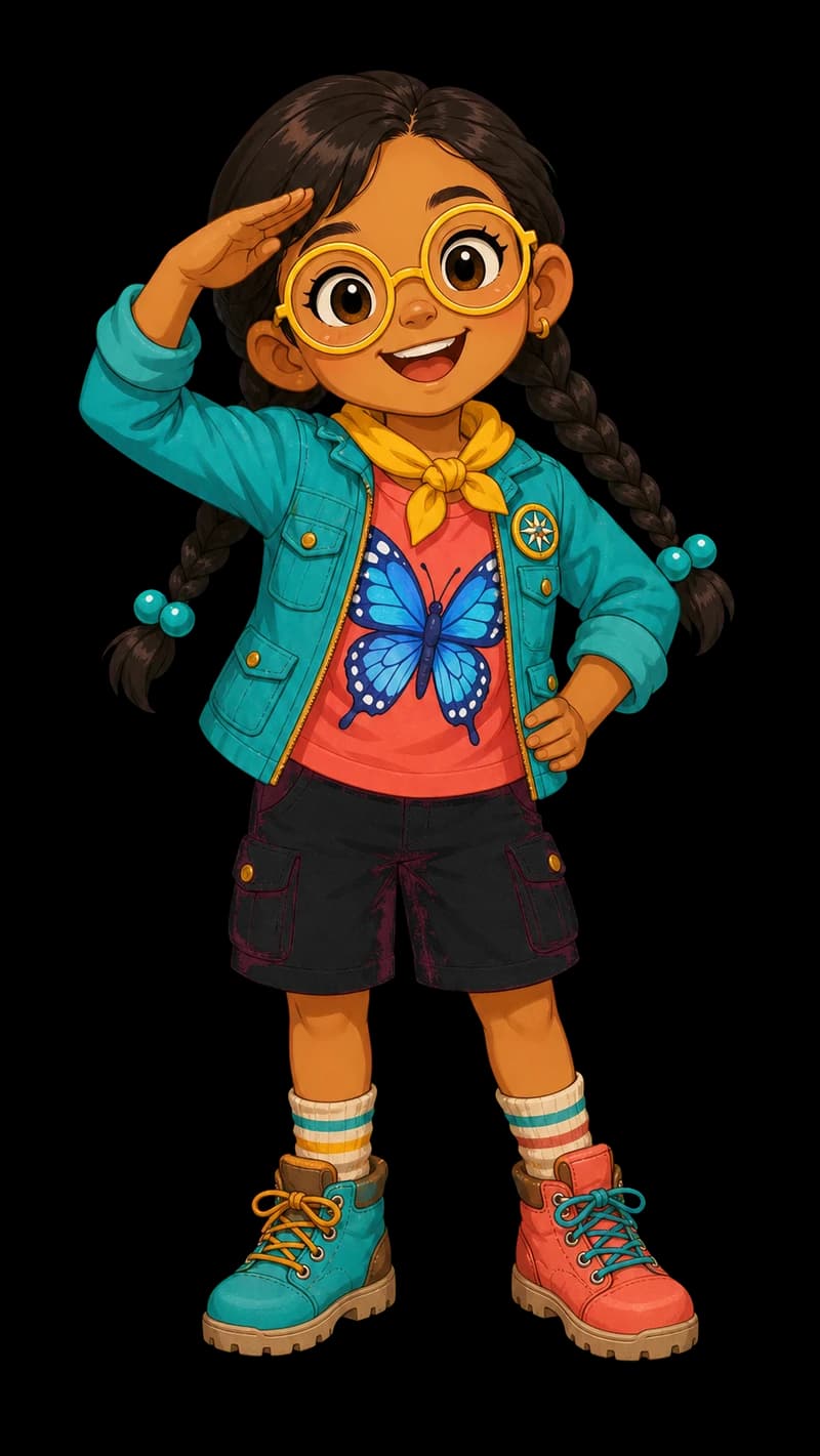 A child's unique full-color ZAFARI explorer avatar