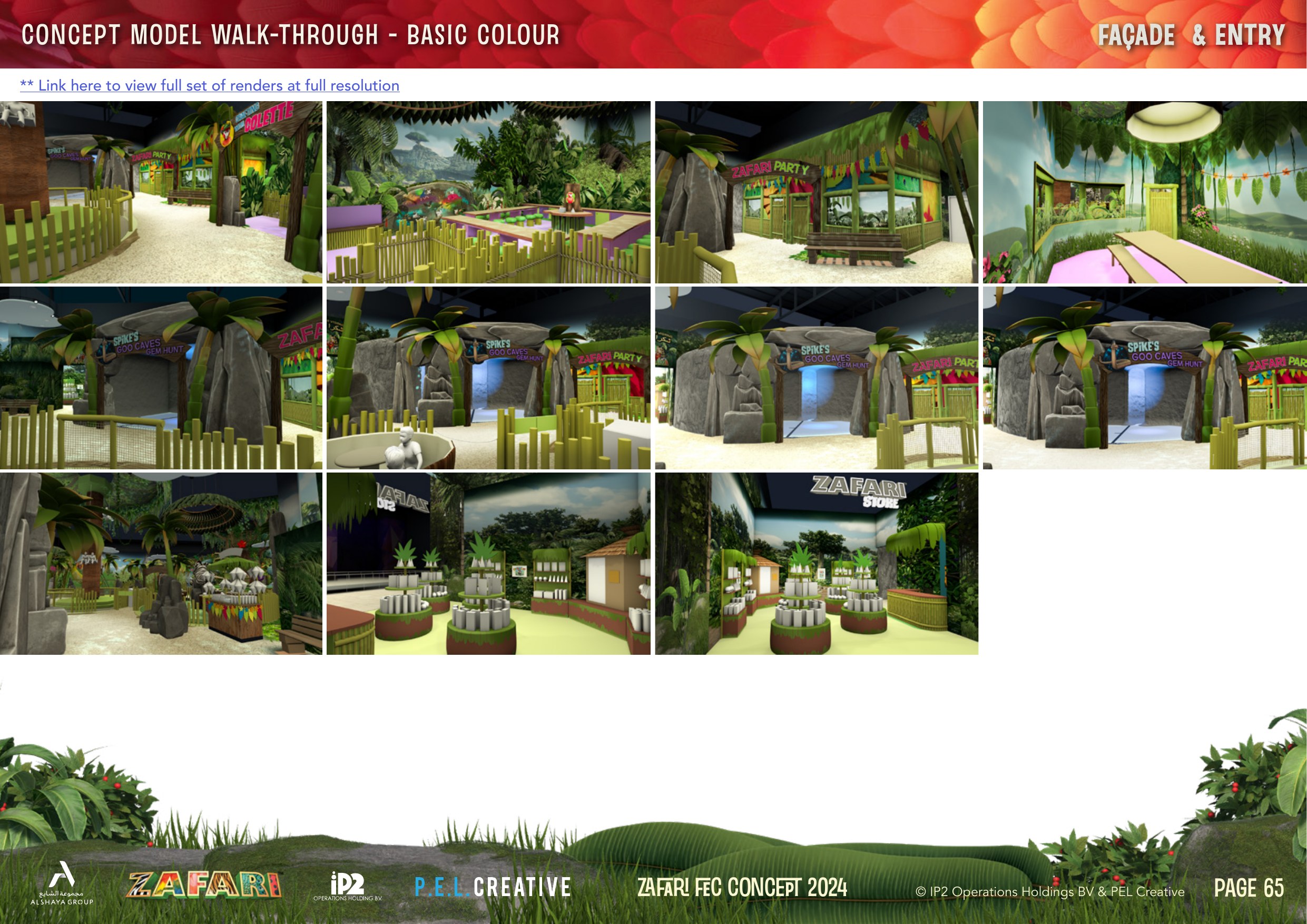 Spike's Goo Caves and ZAFARI Store interior renders