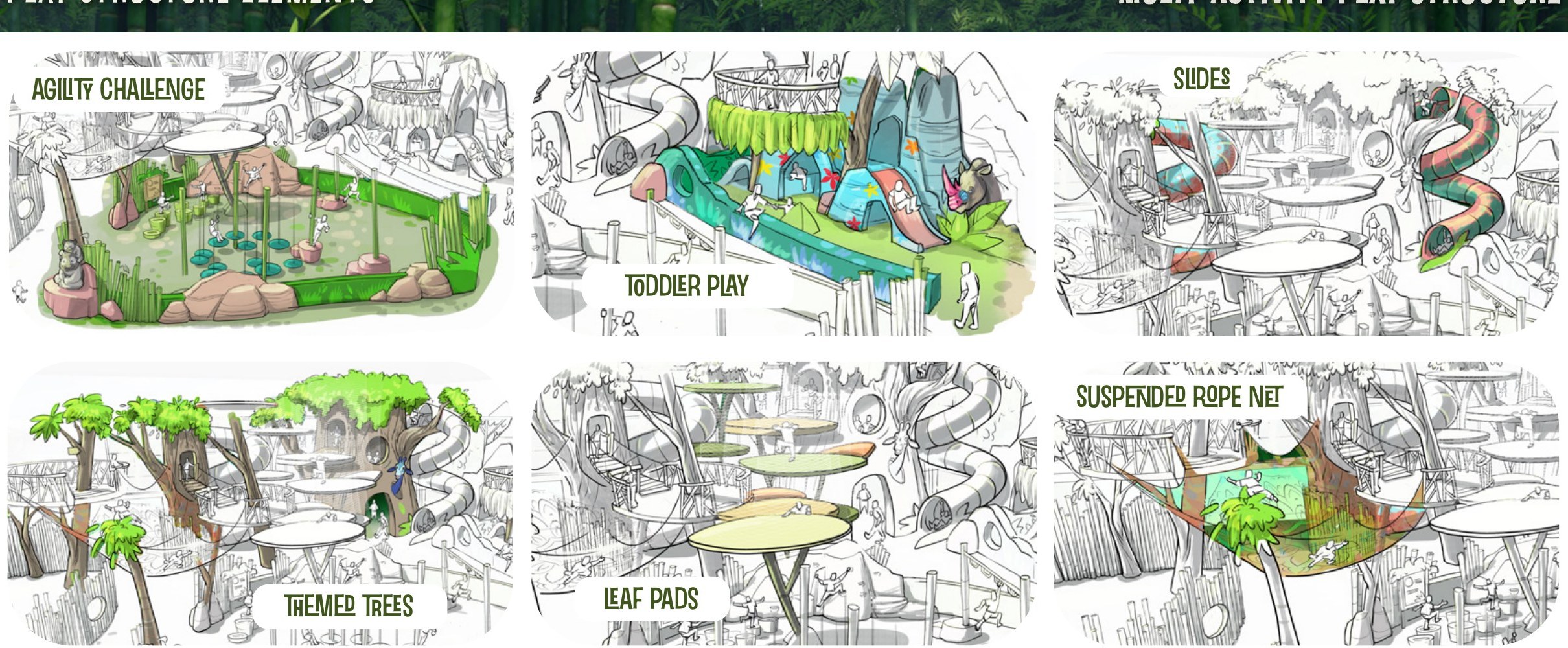 The Everything Tree play structure — design concept sketches